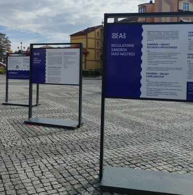 Komunikační panely na Poštovním náměstí