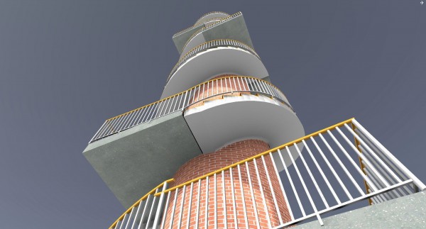 Možná podoba rozhledny na komíně