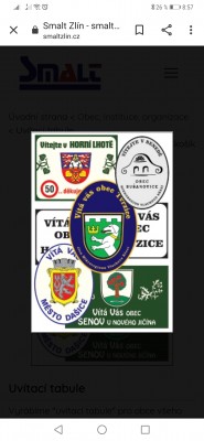 Uvítací cedule, zřízení callcentra